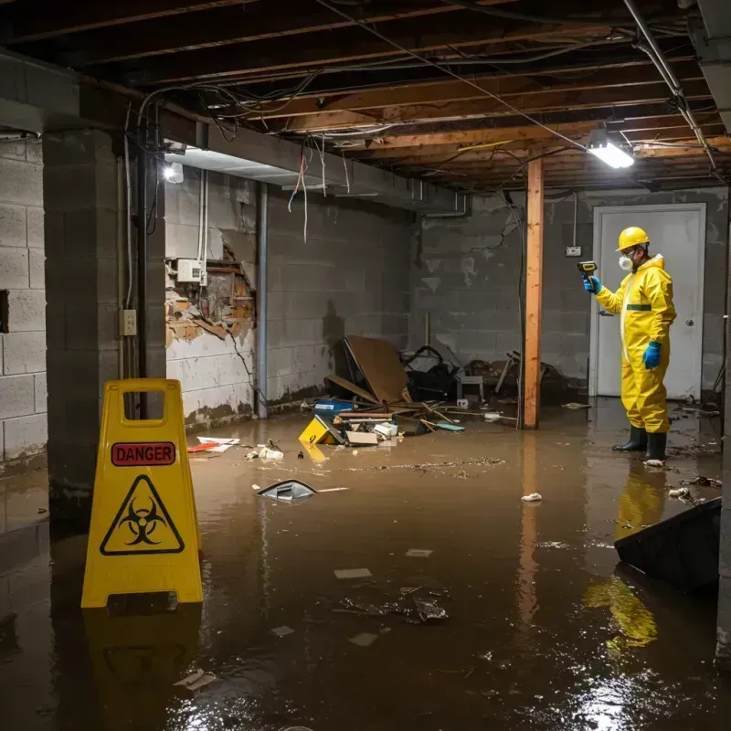 Flooded Basement Electrical Hazard in Philo, IL Property